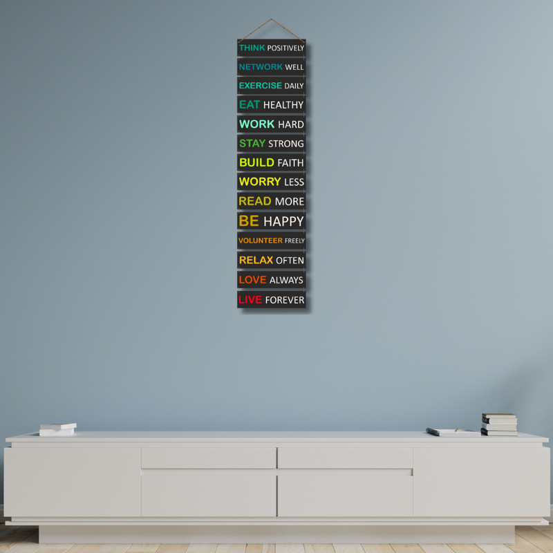 "Think Positively" wall hanging
