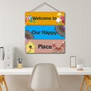 "Welcome" wooden wall hanging - ICraft asia