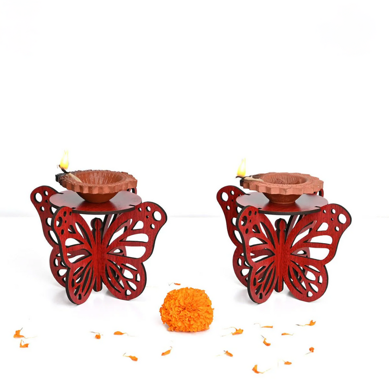 Butterfly Deepak Stand | Diya Stand