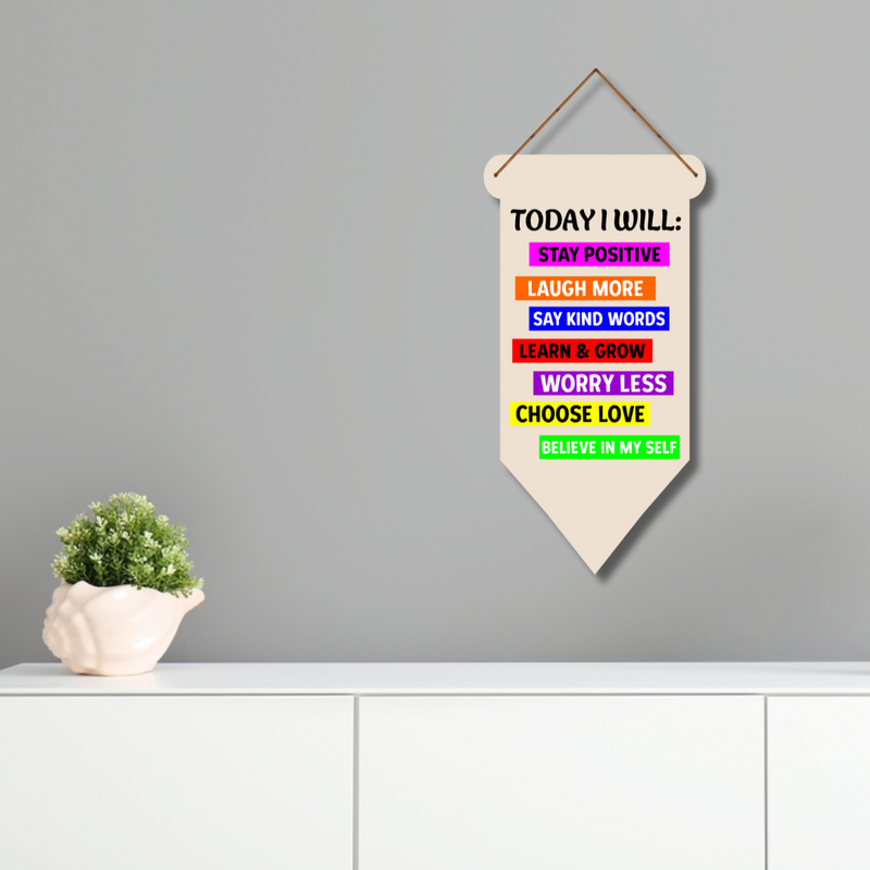 "Today I Will" wall hanging - ICraft asia