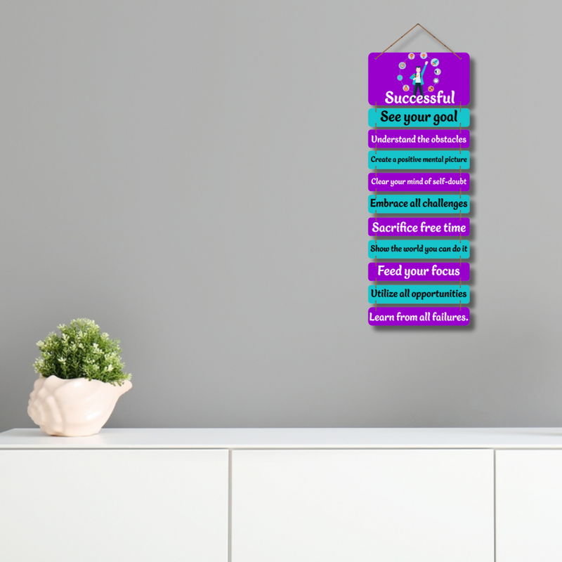 "Successful" wooden wall hanging