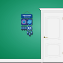 Welcome To Our Home Evil Eye Wall Hanging