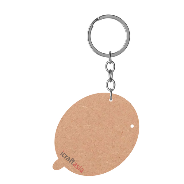 Whimsical Shapes MDF Keychain