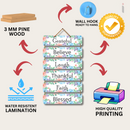 "Grateful, Believe, Laugh, Thankful, Faith, Blessed" Wall Hanging - ICraft asia