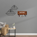 Happy Family Wooden Wall Key Holder - ICraft asia