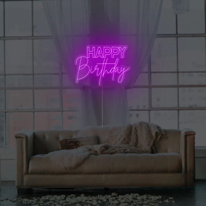 Happy Birthday Neon Sign