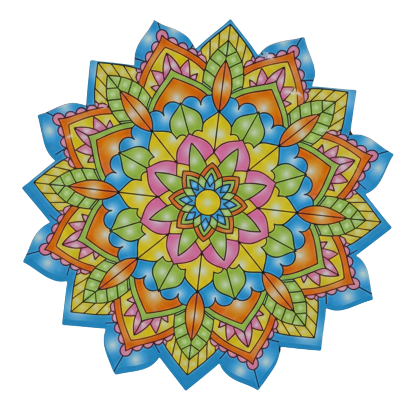 3D MDF Lotus Bloom Rangoli