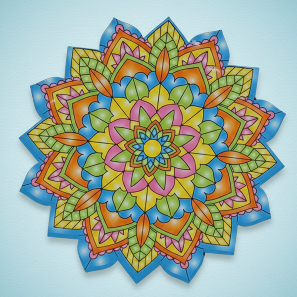 3D MDF Lotus Bloom Rangoli