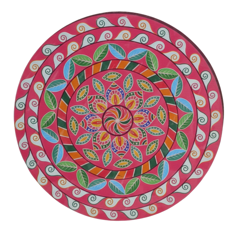 3D MDF Spiral Leaf Mandala Rangoli