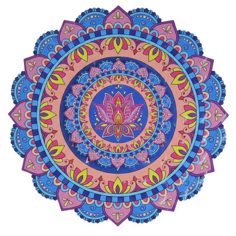 3D MDF Lotus Mandala Rangoli