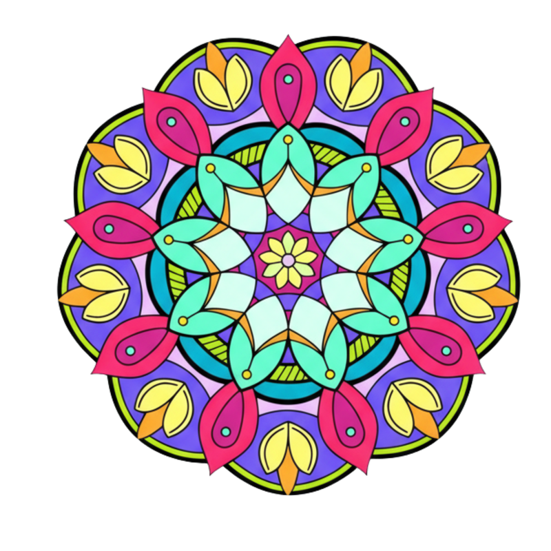 3D Lotus Blossom Colorful Rangoli