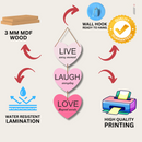 "Live, Laugh, Love – Heart" Wall Hanging - ICraft asia