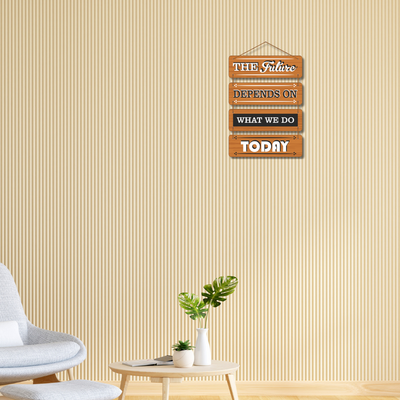 Inspirational Wooden Future Quote Wall Hanging