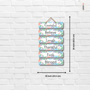 "Grateful, Believe, Laugh, Thankful, Faith, Blessed" Wall Hanging - ICraft asia