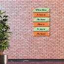 Where there is love Wooden Wall Hanging