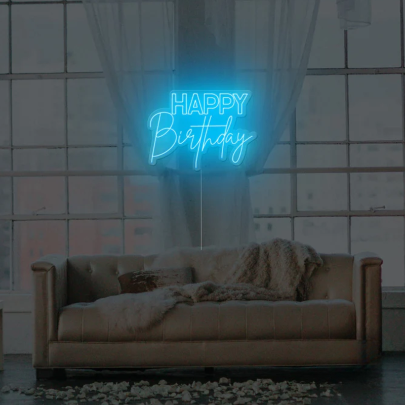 Happy Birthday Neon Sign
