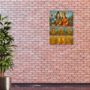 Shiv Parvati Family Wooden Wall Hanging