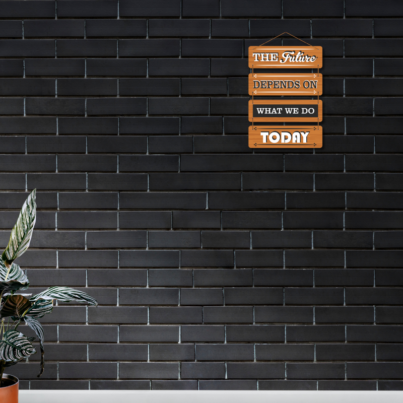 Inspirational Wooden Future Quote Wall Hanging