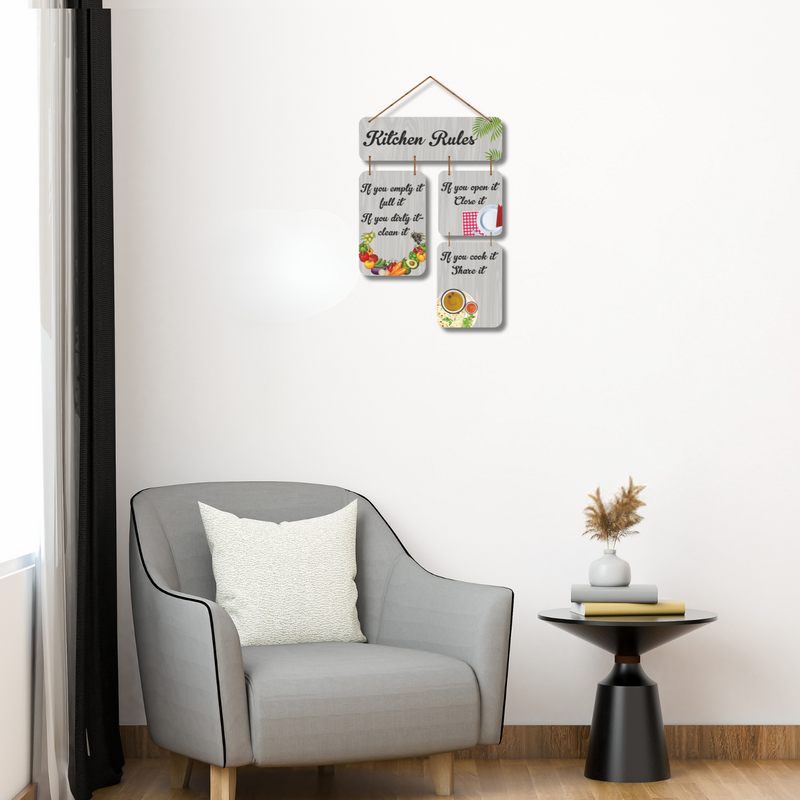 "Kitchen Rules – Served with Love" Wall Hanging
