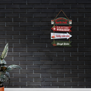 North Pole Christmas Direction Wall Hanging