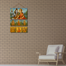 Shiv Parvati Family Wooden Wall Hanging