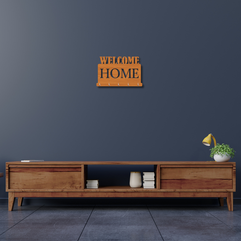 Wooden Key Holder with “Welcome Home - ICraft asia