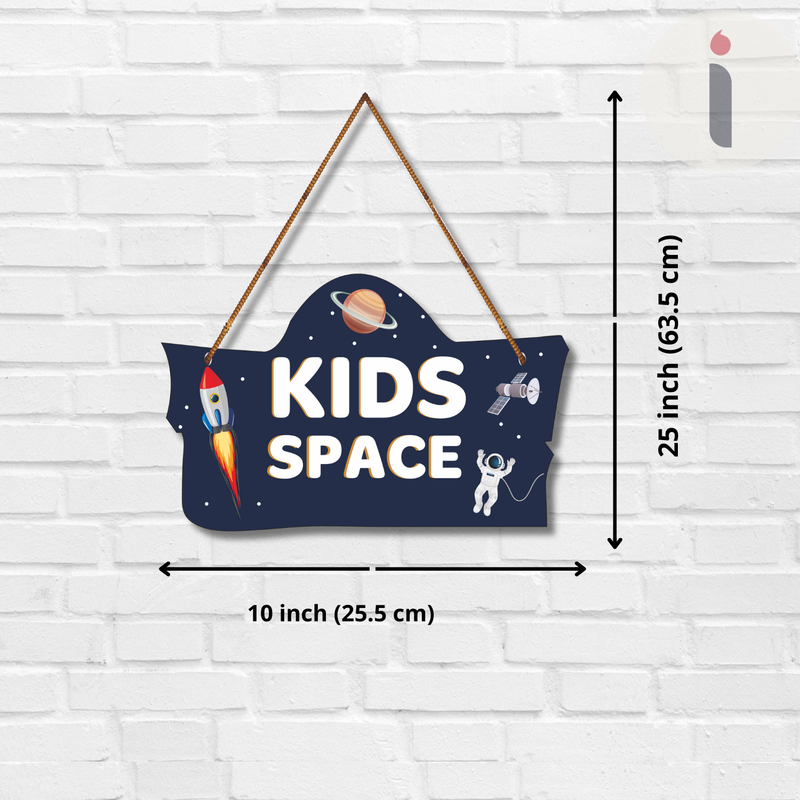 "Blast Off to Fun – Kids Space Zone" Wall Hanging