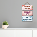 "Wake Up Smiling" wooden wall hanging - ICraft asia