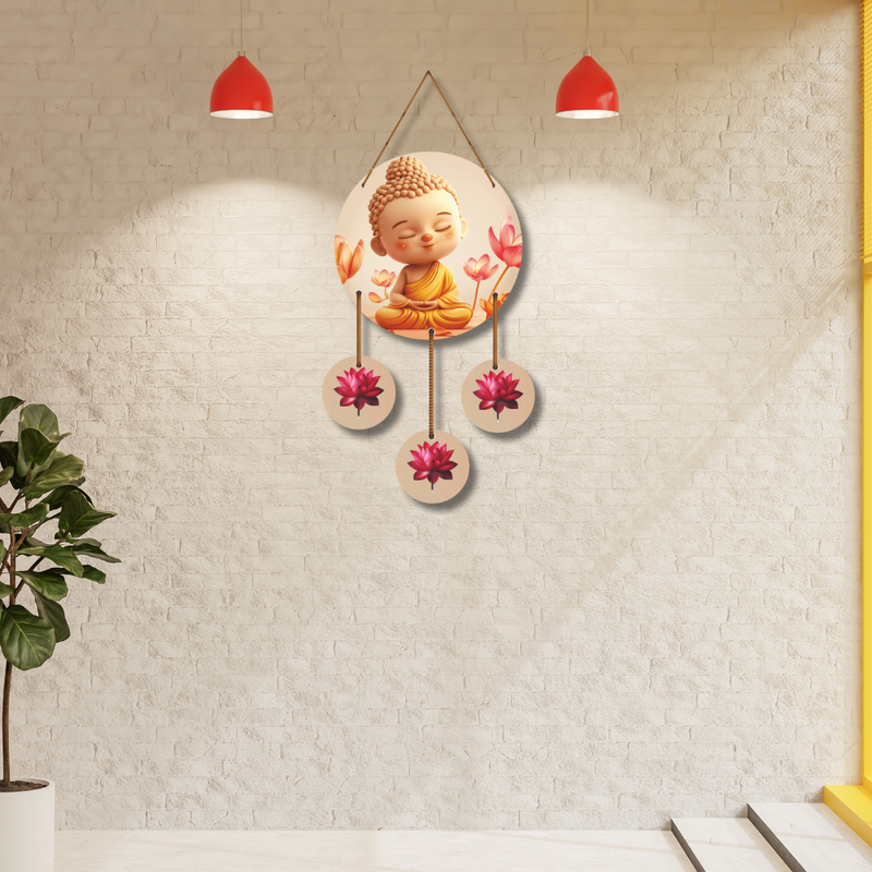 Little Buddha with Lotus Wall Hanging