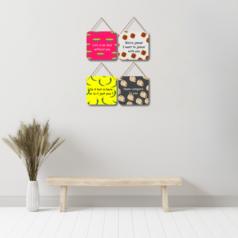 Spicy & Sweet Love – Desi Food Pun Wall Hangings