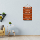 7 Rules of Life Wooden Wall Hanging