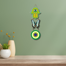 "Wooden Green Butterfly Evil Eye"  Wall Hanging - ICraft asia