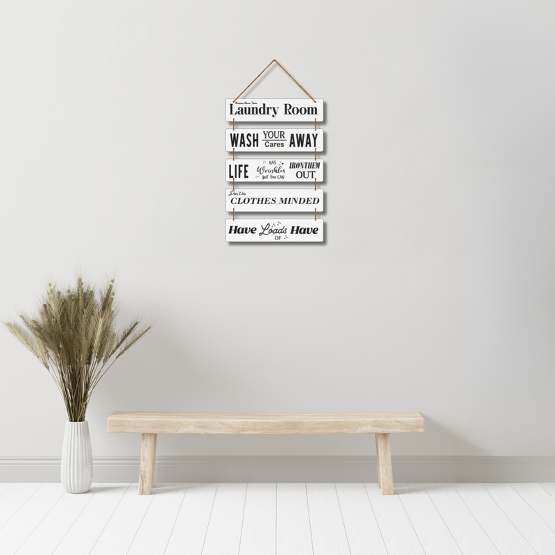 "Laundry Room Wisdom" Wall Hanging - ICraft asia
