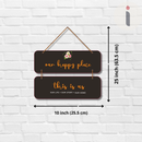 "Our Happy Place "- 2 Layers  Wooden Wall Hanging - ICraft asia