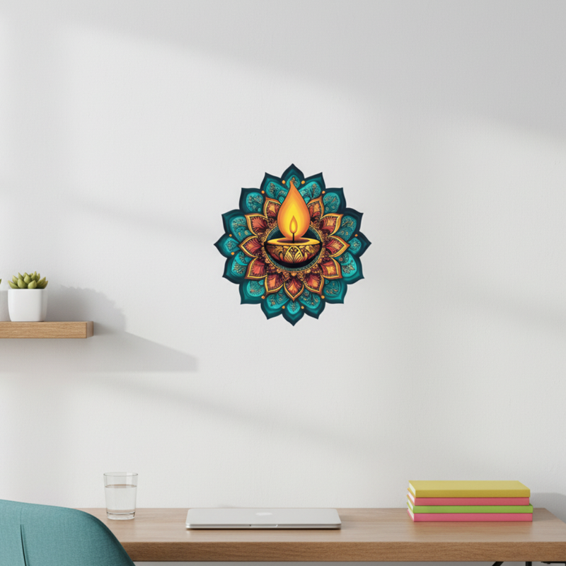 Eternal Diya Mandala Wall Decor