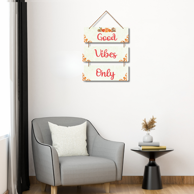 "Good Vibes Only 3 Layer"  Decorative Wall Hanging