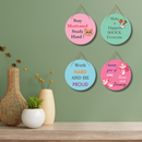 "Stay, Make, Work, Never" wall hanging - ICraft asia