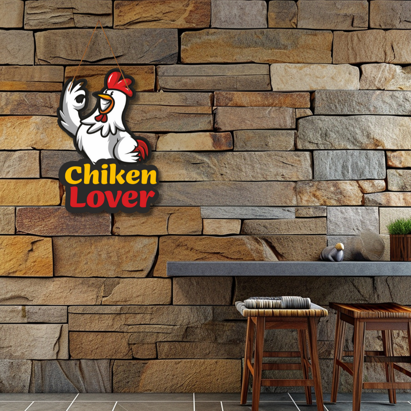 Chicken Lover Wooden Wall Hanging