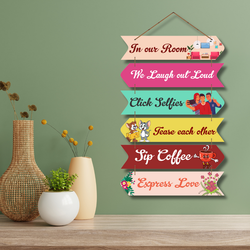 "In Our Room" Wooden Wall Hanging