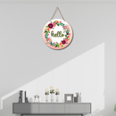 Hello wooden wall hanging