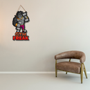 Gym Freak Cartoon Wooden Wall Hanging