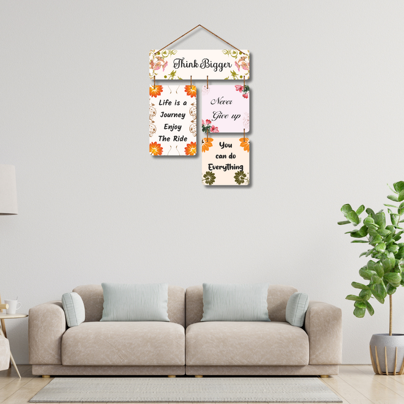 Think Bigger Inspirational Wall Hanging