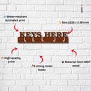 Keys Here Wooden Key Holder