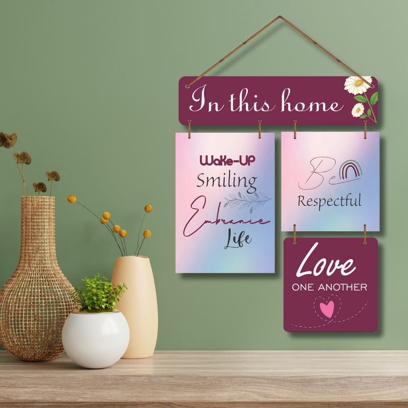 "In This Home Wake Up" Wall Hanging