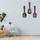olk Art Women Wooden Spoon Wall Hanging