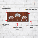 Wooden Lotus Key Holder