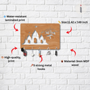 Jai Shri Ram Wooden Temple Key Holder