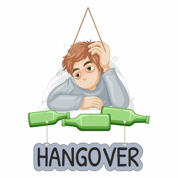 Hangover Drunk Men Wooden Wall Hanging