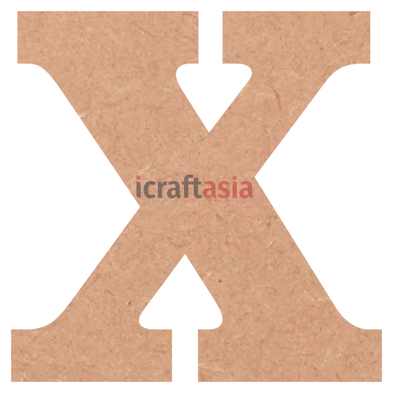 MDF Letter X – Wooden Craft Alphabet Cutout