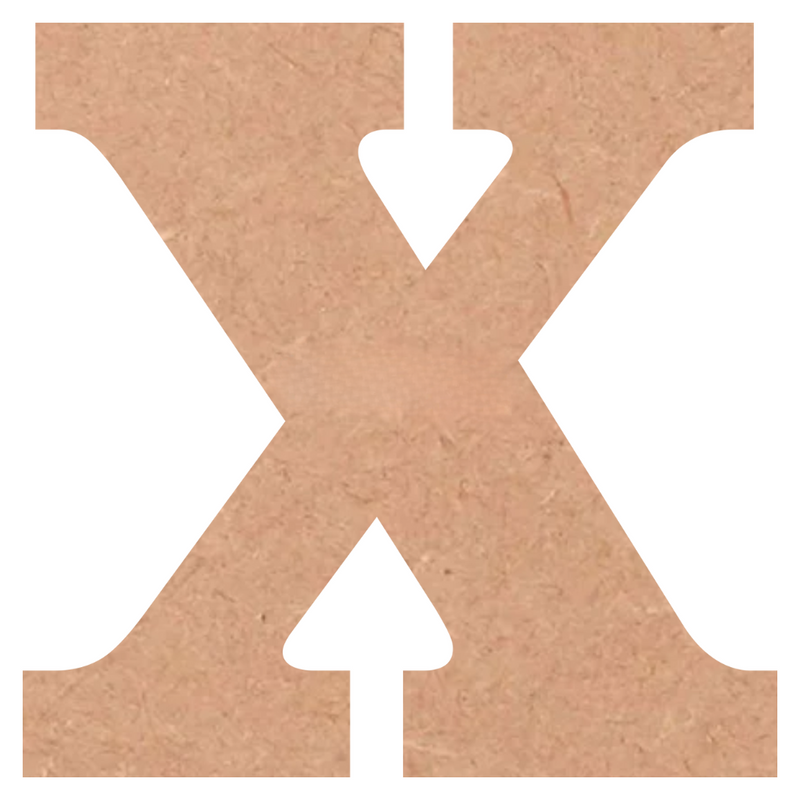 MDF Letter X – Wooden Craft Alphabet Cutout